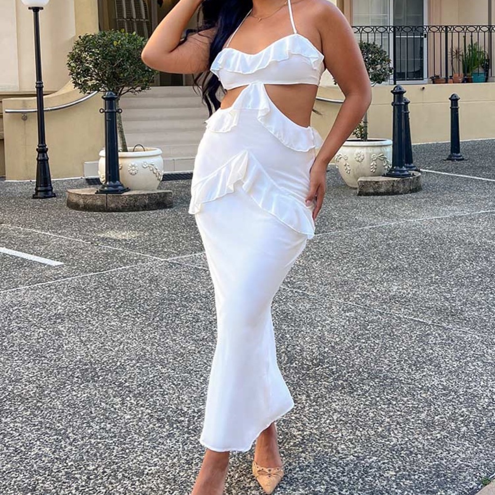 Beginning Boutique White Maxi Dress